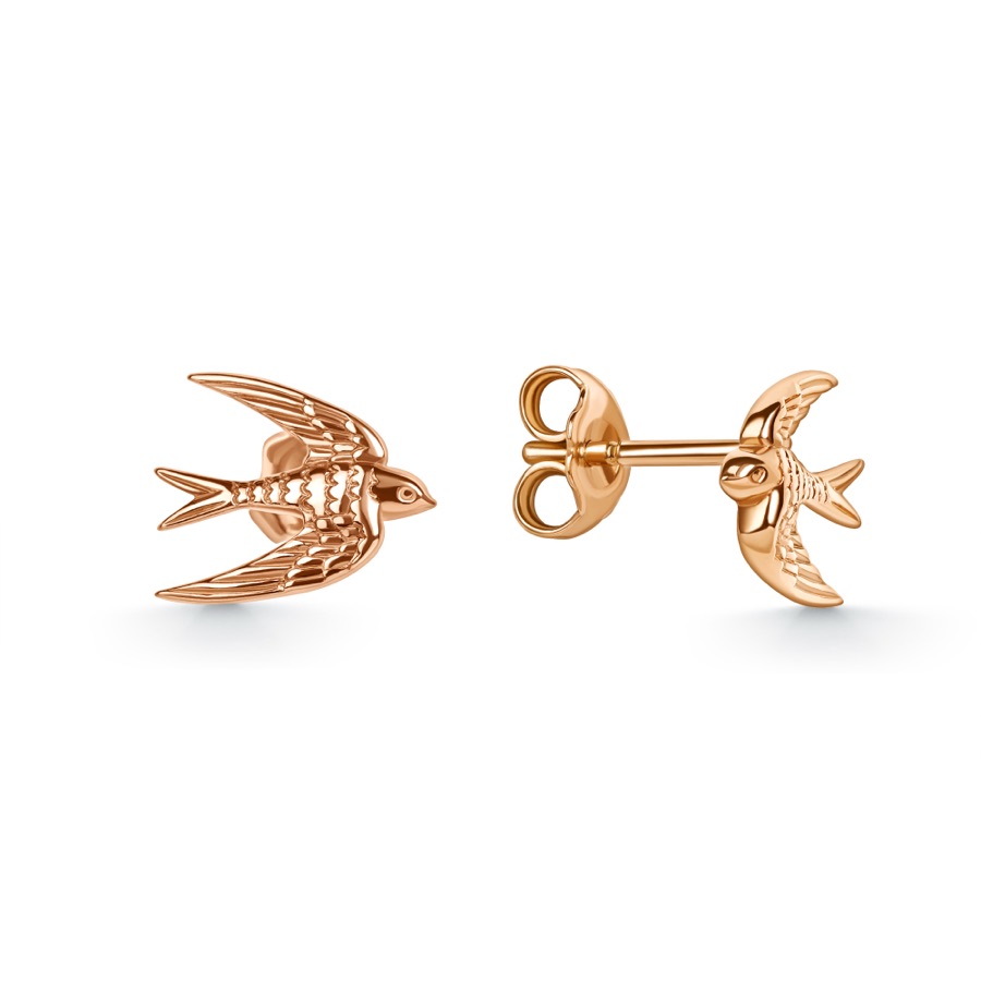 Серьги серебряные женские 925 позолоченные