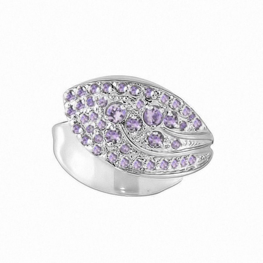 Кольцо серебряное женское 925 с фианитами