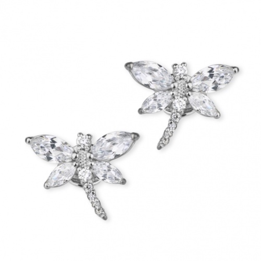 Серьги серебряные женские 925 с фианитами