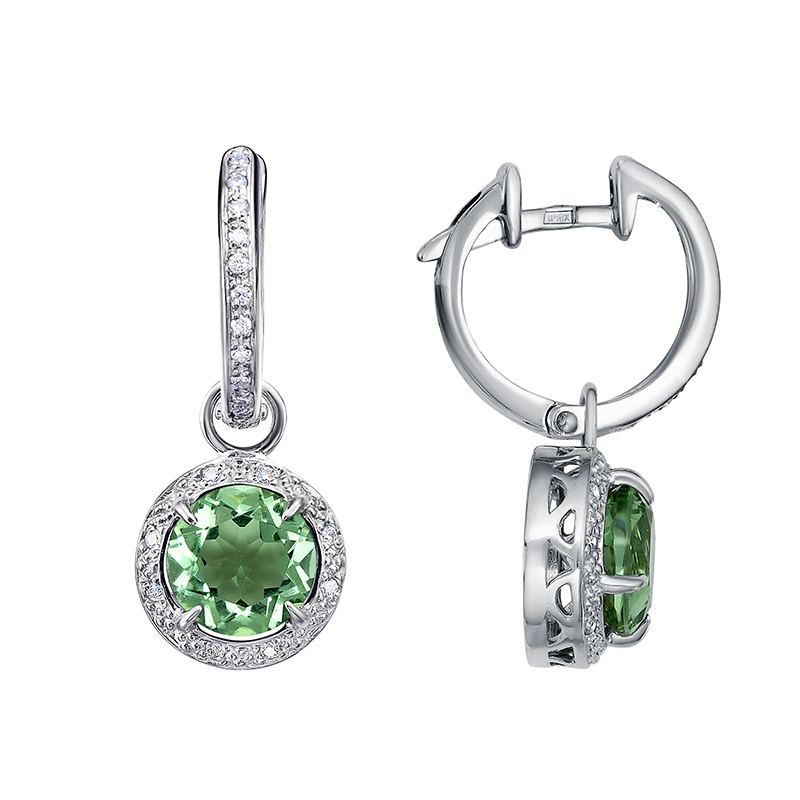 Серьги серебряные женские 925 со съемными подвесами