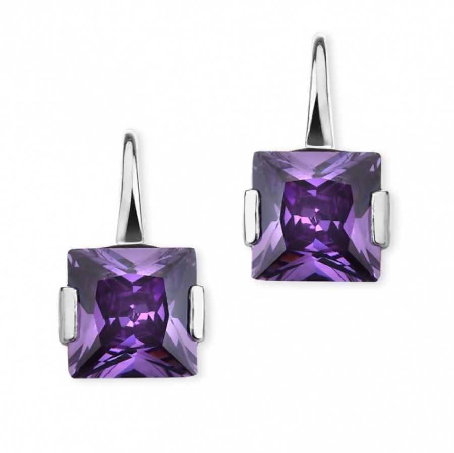 Серьги серебряные женские 925 с фианитами