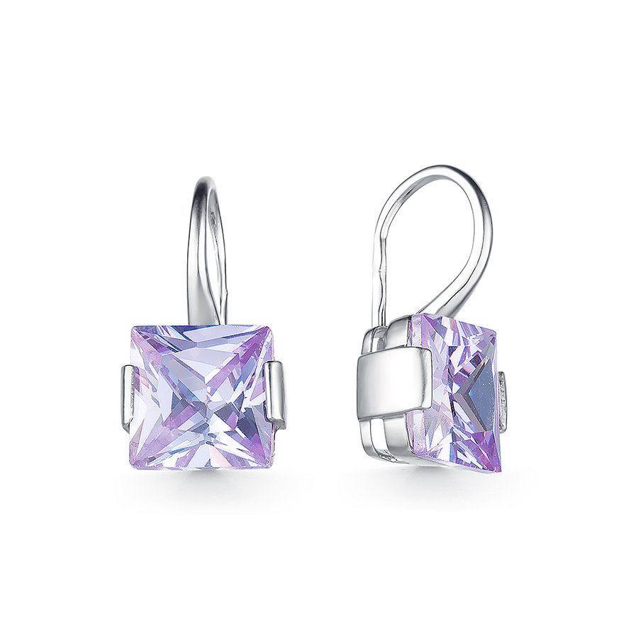 Серьги серебряные женские 925 с фианитами