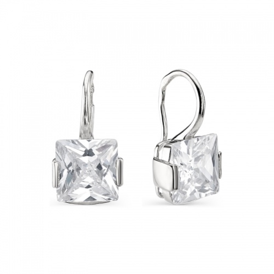 Серьги серебряные женские 925 с фианитами