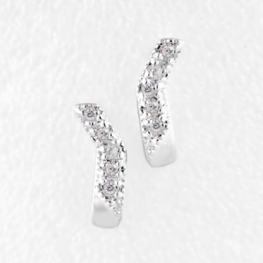 Серьги серебряные женские 925 с фианитами
