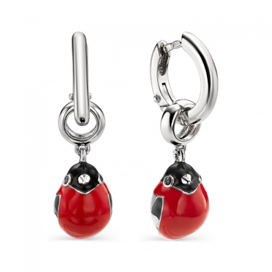 Серьги серебряные 925 с эмалью