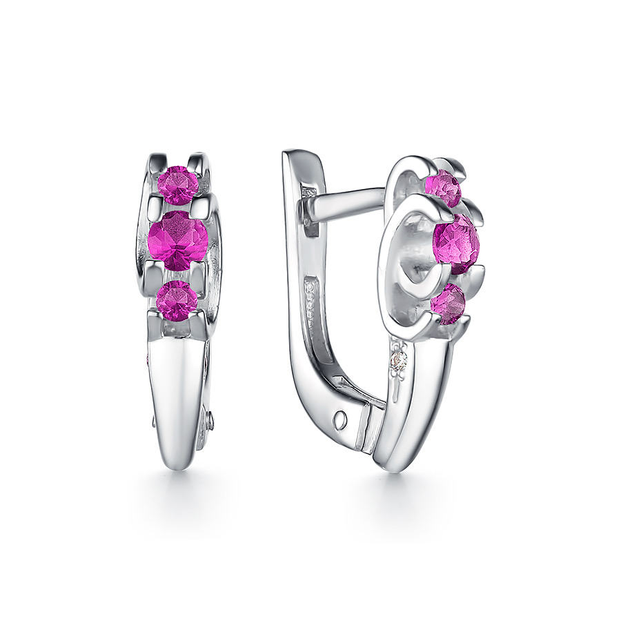 Серьги серебряные женские 925 с фианитами
