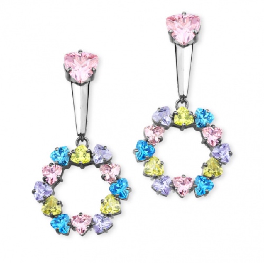 Серьги серебряные женские 925 с фианитами
