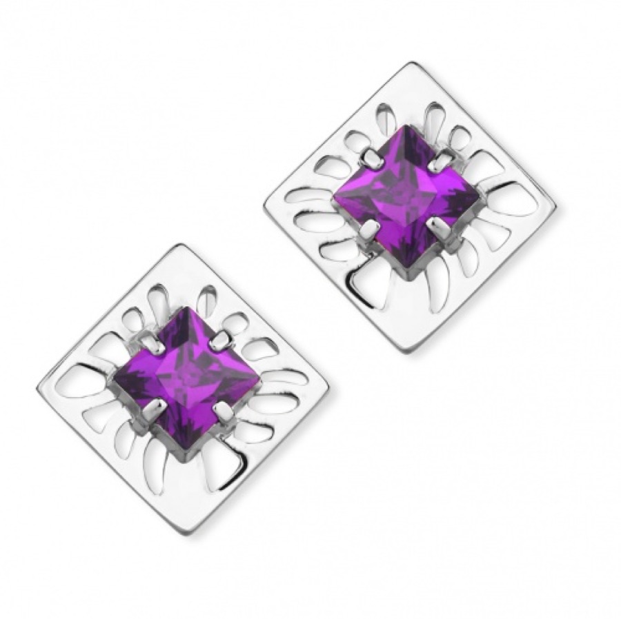 Серьги серебряные женские 925 с фианитами