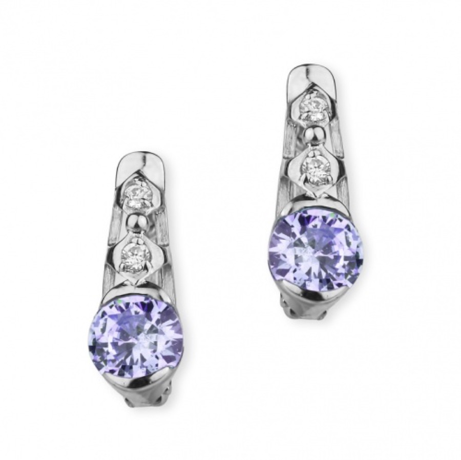 Серьги серебряные женские 925 с фианитами