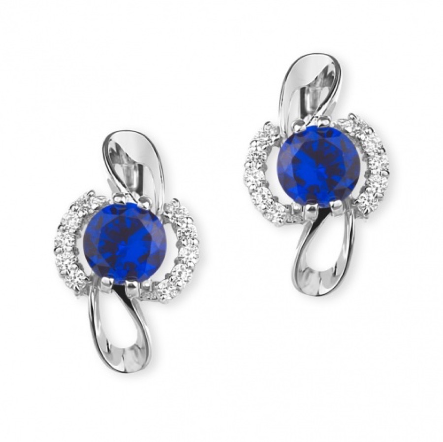 Серьги серебряные женские 925 с фианитами