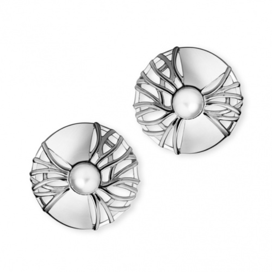 Серьги серебряные женские 925 с жемчугом
