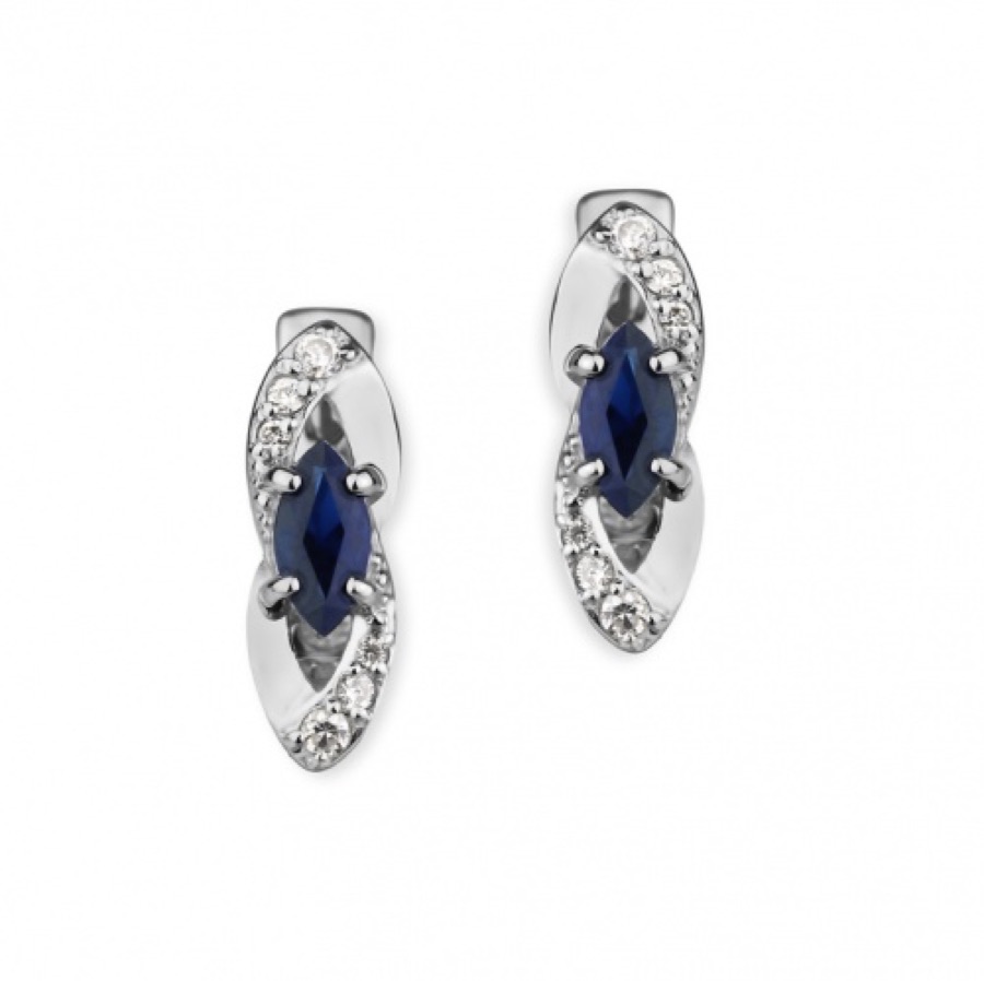 Серьги серебряные женские 925 с фианитами