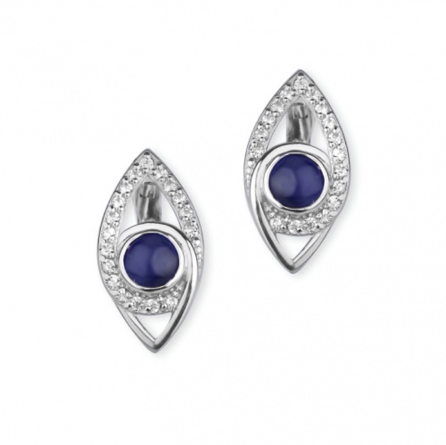 Серьги серебряные женские 925 с фианитами