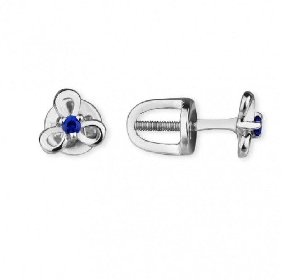 Серьги серебряные женские 925 с фианитами