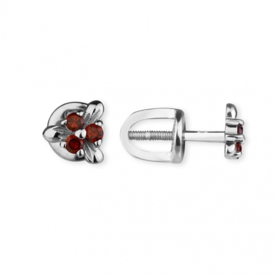 Серьги серебряные женские 925 с фианитами