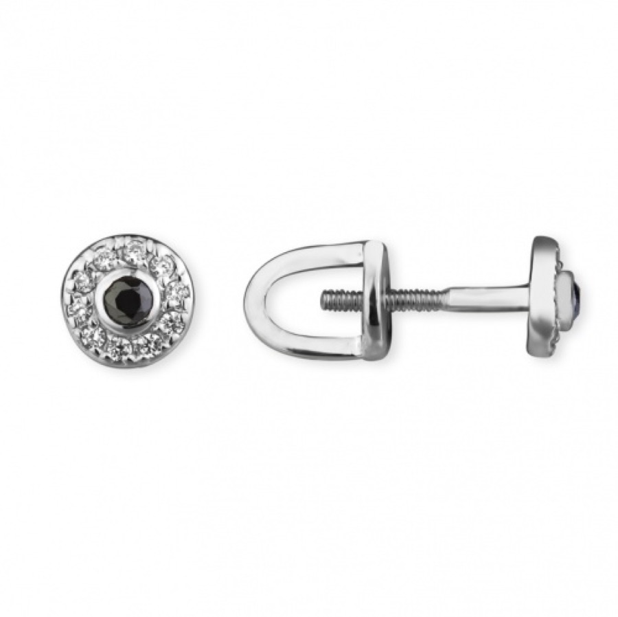 Серьги серебряные женские 925 с фианитами