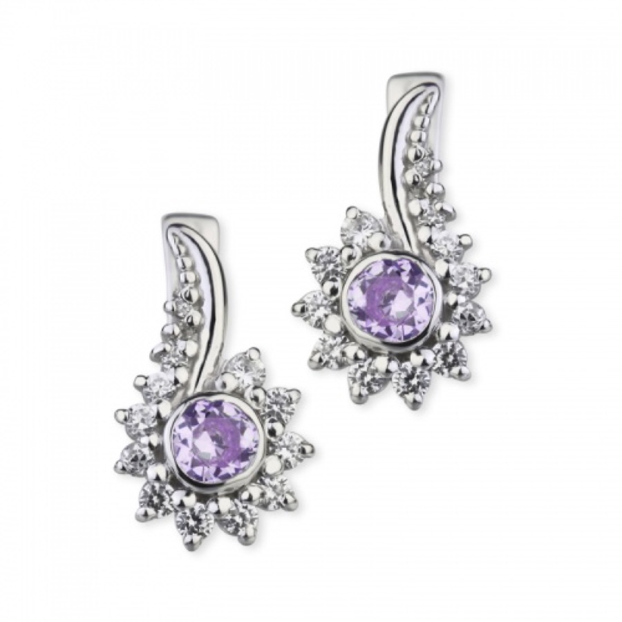 Серьги серебряные женские 925 с фианитами