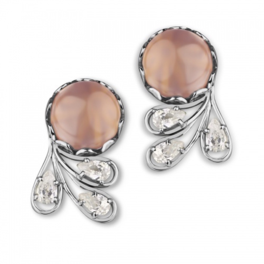 Серьги серебряные женские 925 с фианитами
