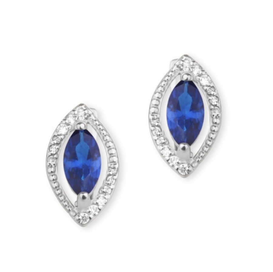 Серьги серебряные женские 925 с фианитами
