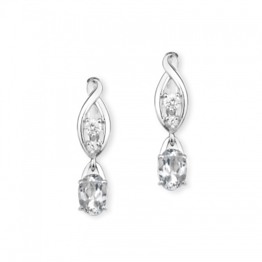 Серьги серебряные женские 925 с фианитами