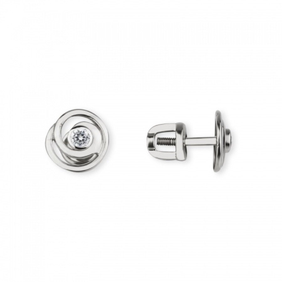 Серьги серебряные женские 925 с фианитами