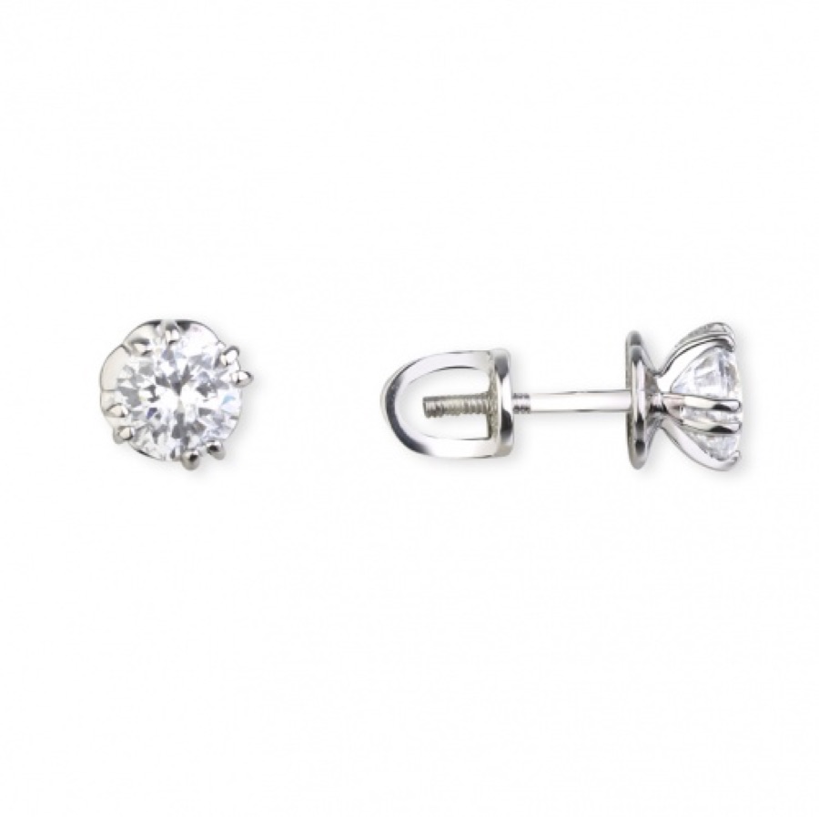 Серьги серебряные женские 925 с фианитами