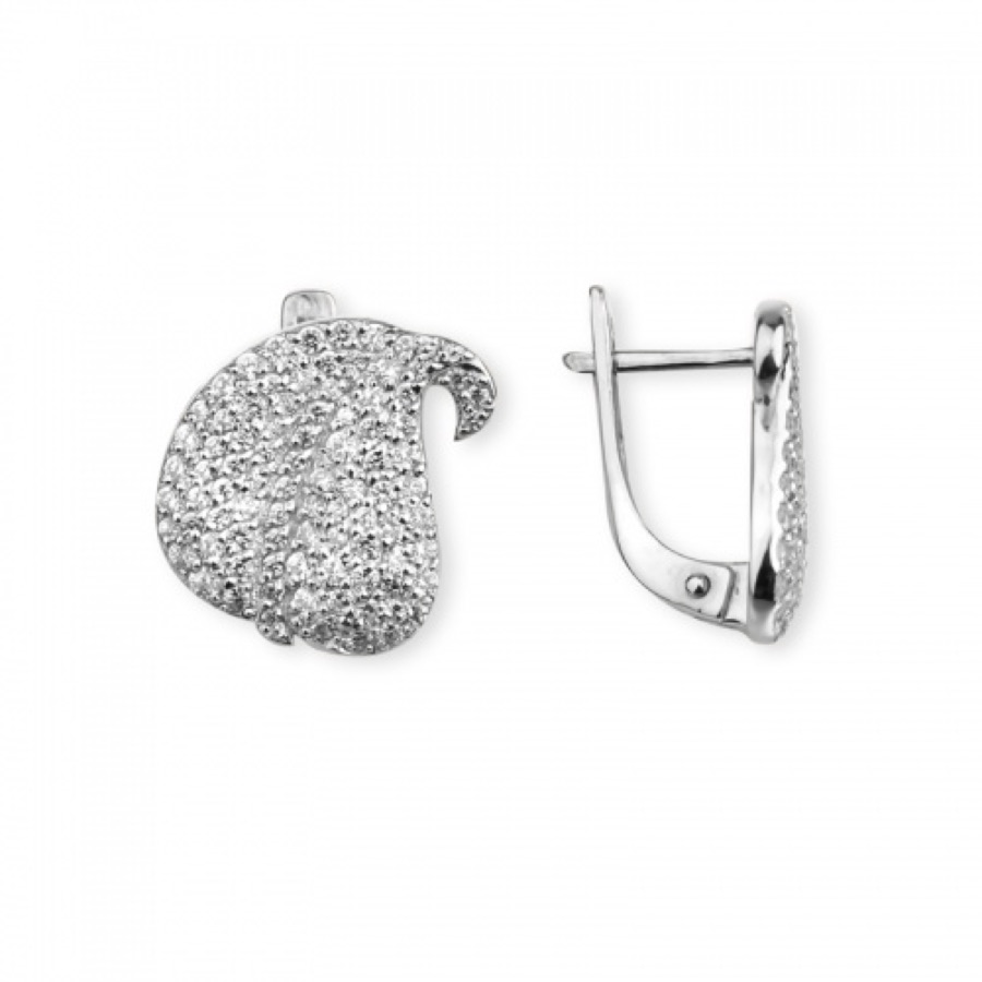 Серьги серебряные женские 925 с фианитами