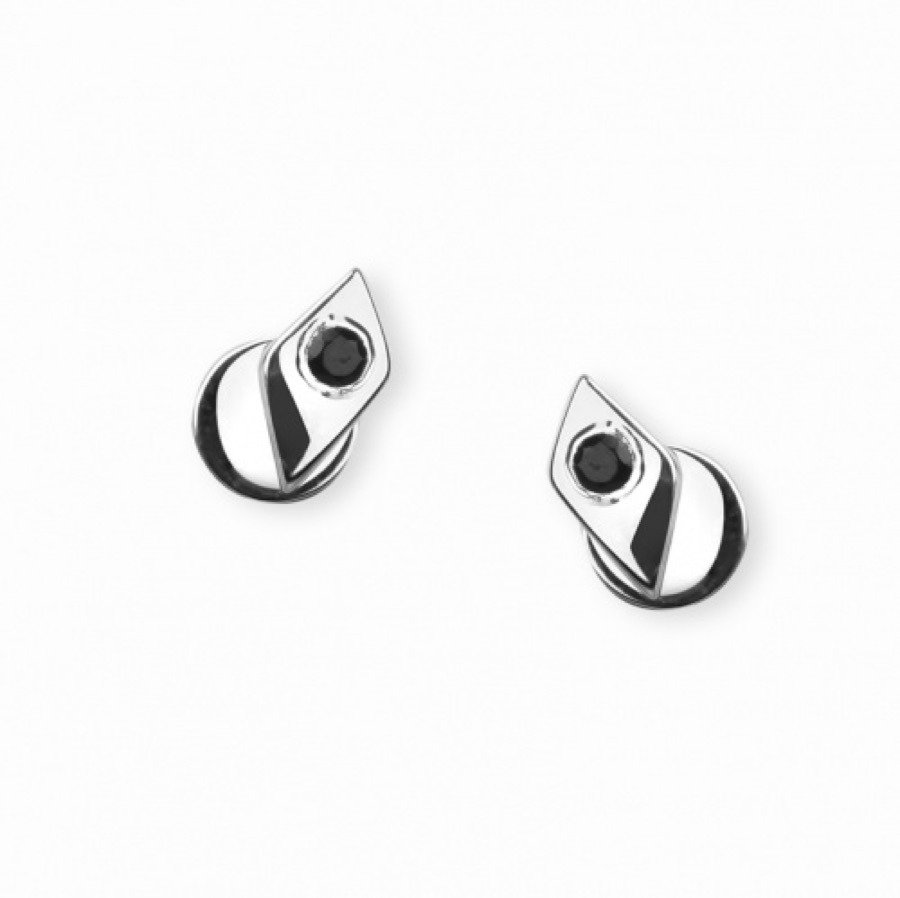 Серьги серебряные женские 925 с фианитами «Геометрия»
