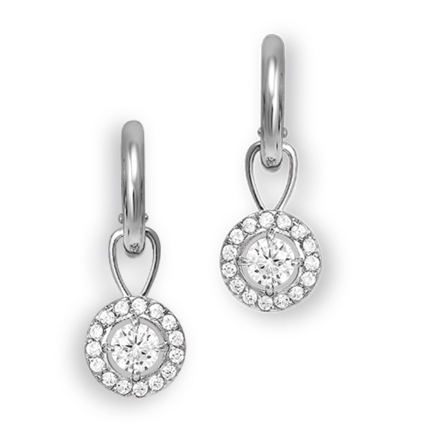 Серьги серебряные женские 925 с фианитами