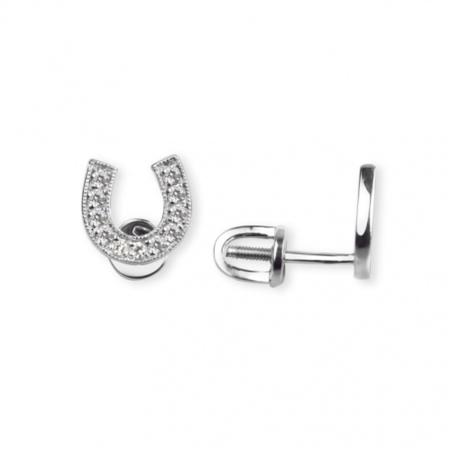 Серьги серебряные женские 925 с фианитами
