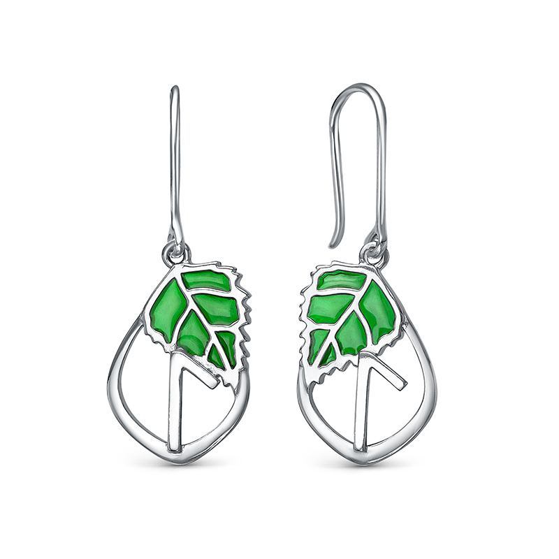 Серьги серебряные женские 925 «Руна Леля»