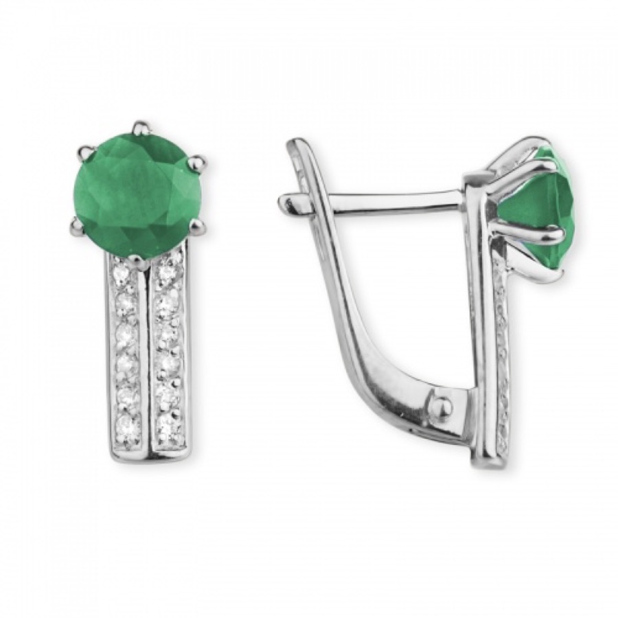 Серьги серебряные женские 925 с фианитами