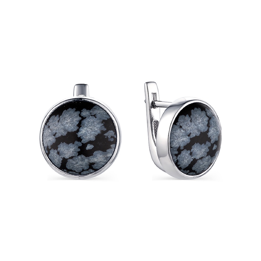 Серьги с Обсидианом