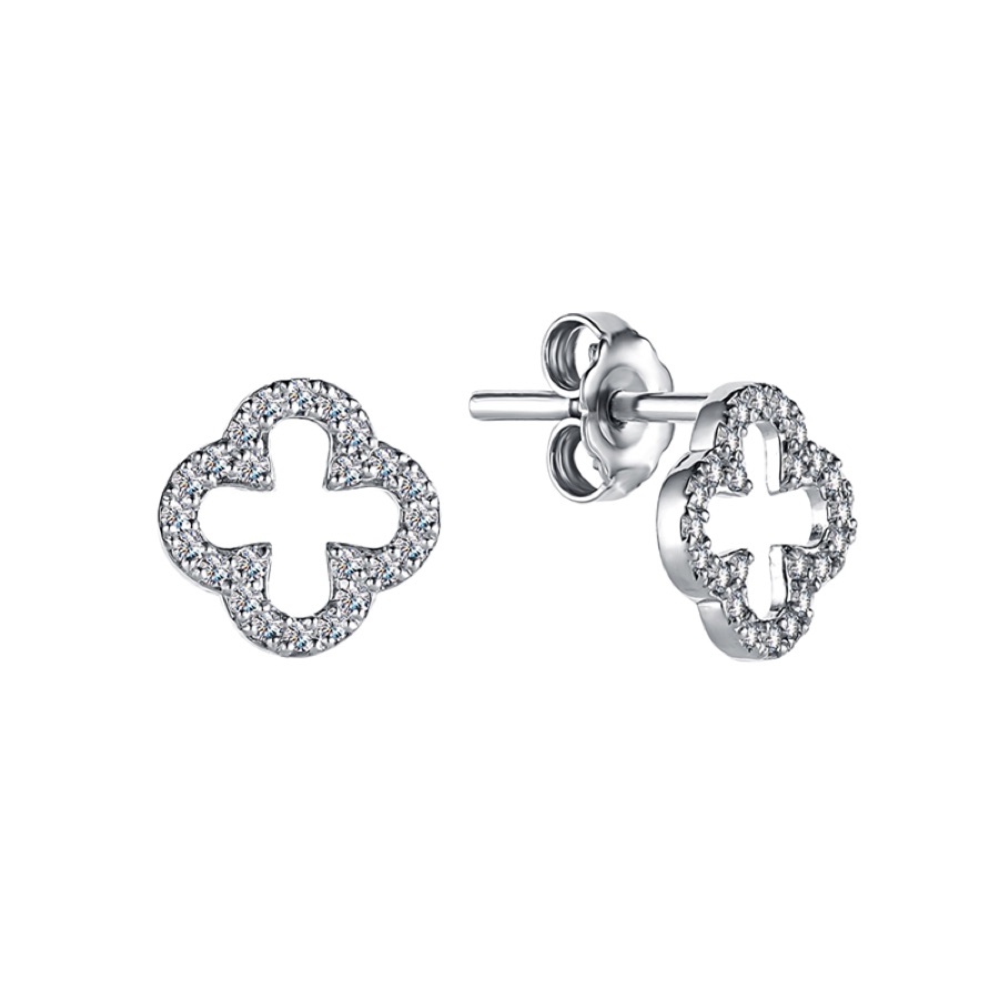 Серьги серебряные женские 925 с фианитами