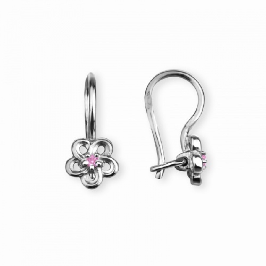 Серьги серебряные женские 925 с фианитами
