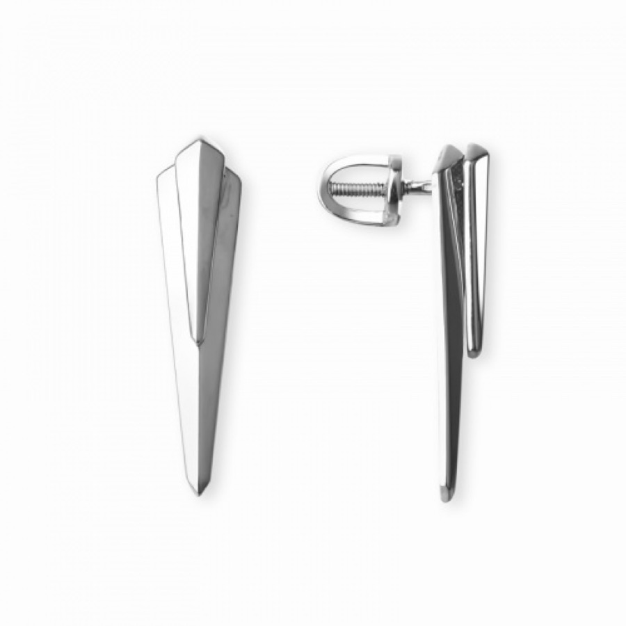 Серьги серебряные женские 925 с фианитами