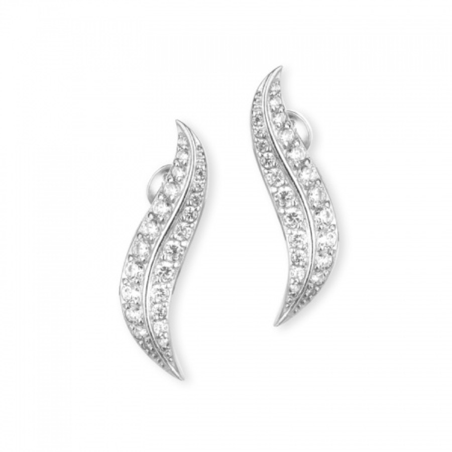 Серьги серебряные женские 925 с фианитами