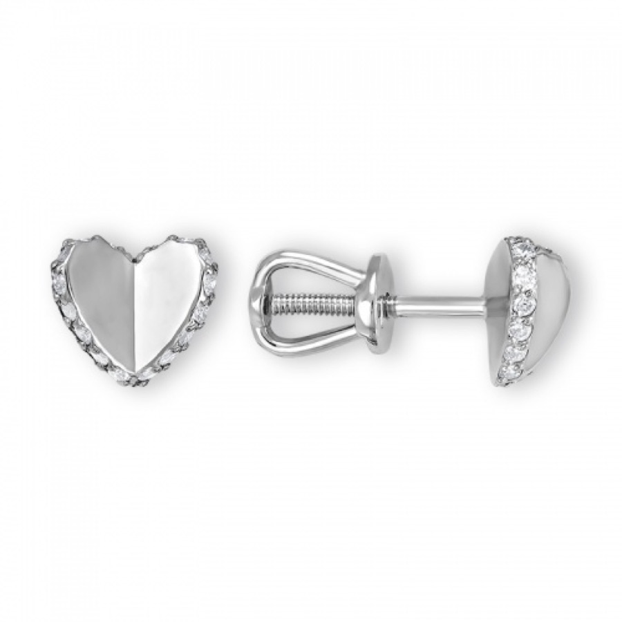 Серьги серебряные 925 с фианитами