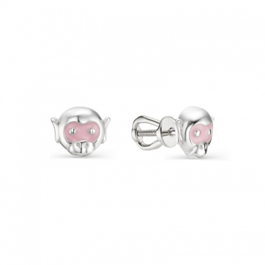 Серьги серебряные женские 925 с эмалью