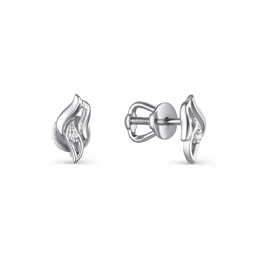 Серьги серебряные женские 925 с фианитами
