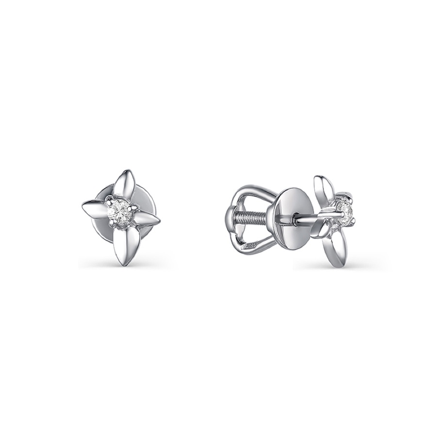 Серьги серебряные женские 925 с фианитами