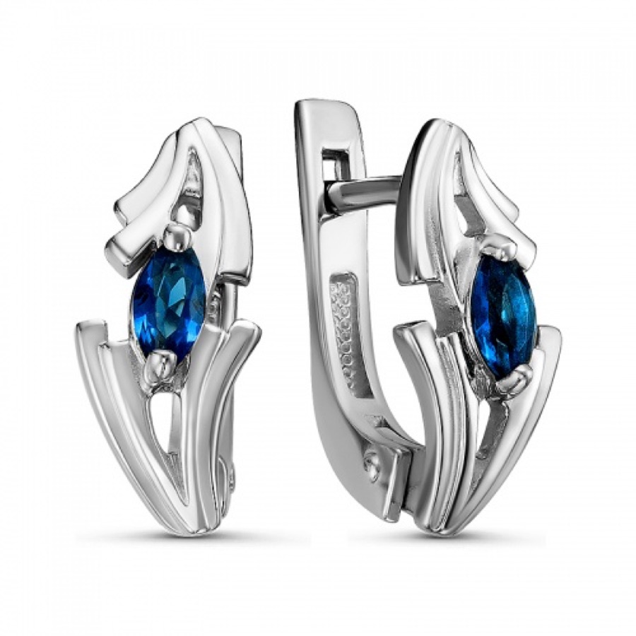 Серьги серебряные женские 925 с фианитами