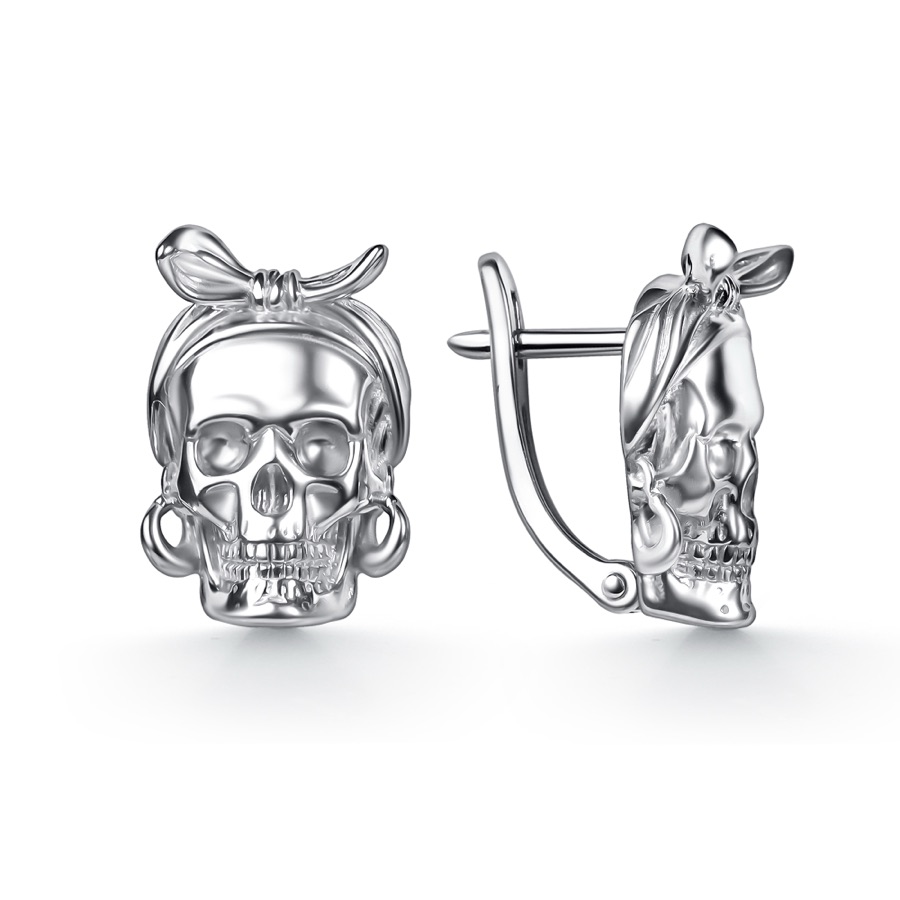 Серьги серебряные женские 925 баба яга