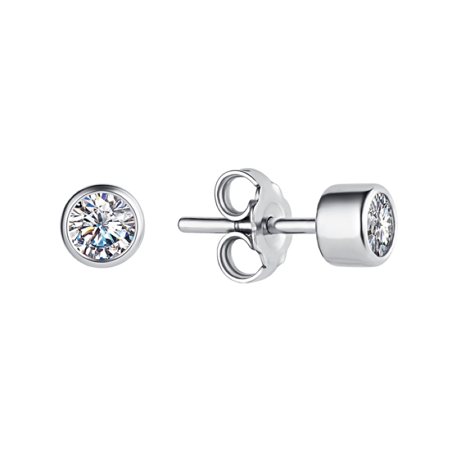 Серьги серебряные женские 925 с фианитами