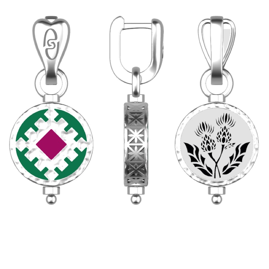 Подвеска серебряная 925 с эмалью