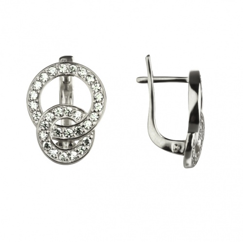 Серьги стильные круги 220110-1