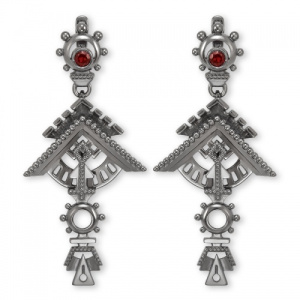 Серьги Зодчество конек коллекция Маруся 229614-5