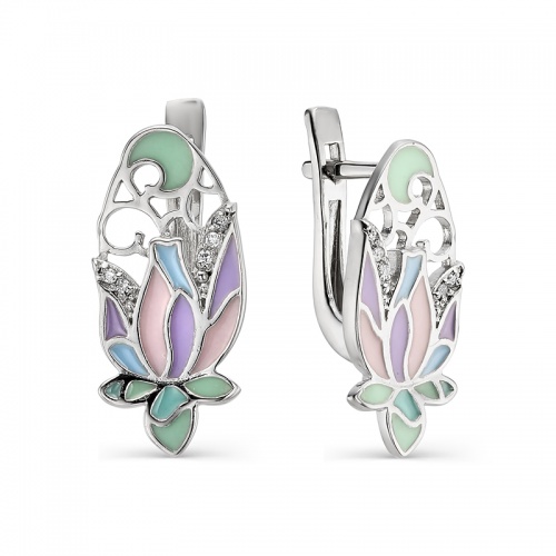 Серьги Цветочный ажур 220101-2