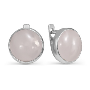 Серьги с Розовым кварцем 228377-0
