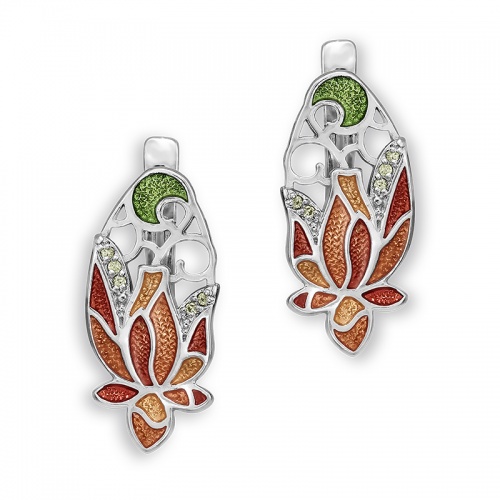 Серьги Цветочный ажур 220101-7